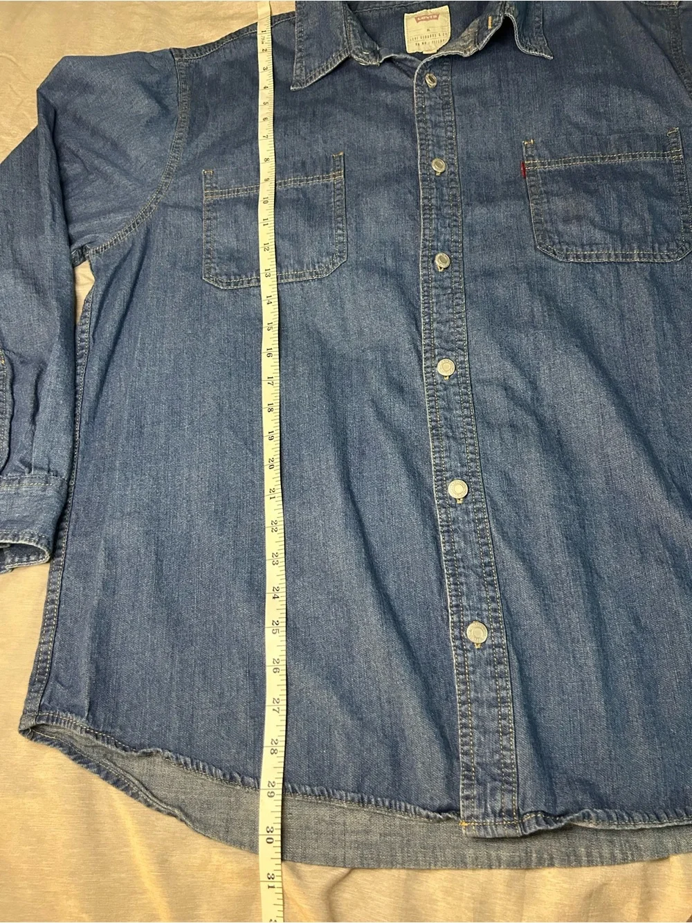 Levi's Men’s XL Blue Denim Workshirt